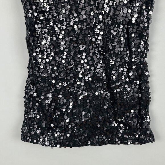 Old Navy Top Blouse Camisole Size S Gray Scoop Neck Sleeveless Stretch Sequin - Picture 4 of 9